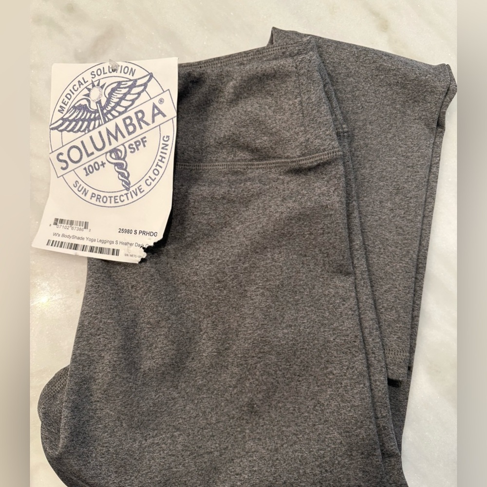 Solumbra BodyShade Leggings Heather Grey Small 100+ SPF Brand New